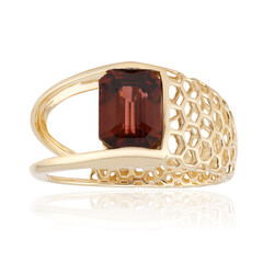 Gouden ring met een roze zirkoon (Ornaments by de Melo)