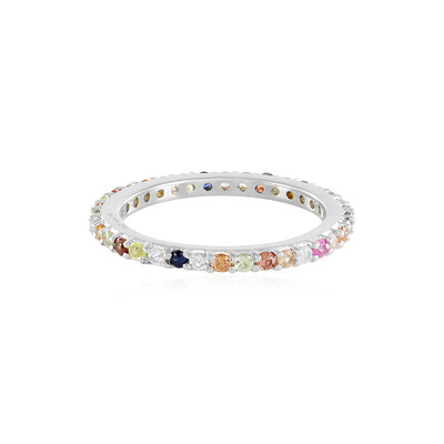 Zilveren ring met saffieren
