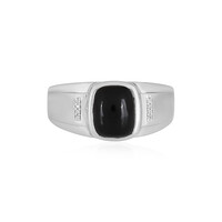 Zilveren herenring met een zwarte onyx