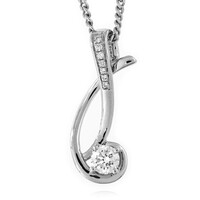 Gouden halsketting met een Loepzuivere (F) Diamant (LUCENT DIAMONDS)