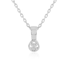 Zilveren halsketting met een I3 (J) Diamant