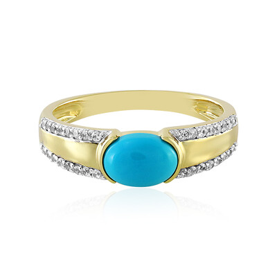 Gouden ring met een Sleeping Beauty Turkoois