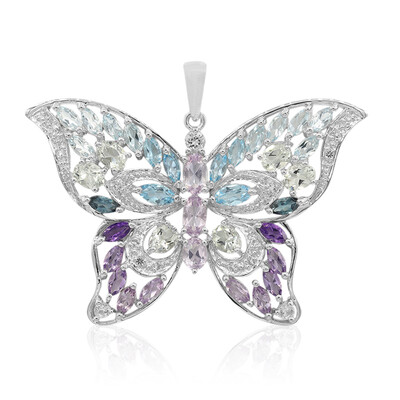 Zilveren hanger met lavendel amethisten