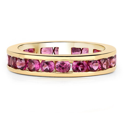 Zilveren ring met rhodolieten