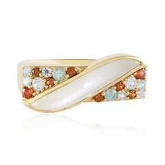 Zilveren ring met een witte maansteen (KM by Juwelo)