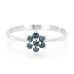 Zilveren ring met Fancy diamanten