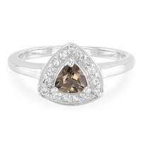 Zilveren ring met een rookkwarts
