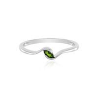 Zilveren ring met een Russische diopsied