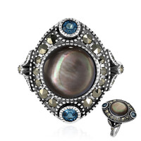 Zilveren ring met een parelmoer (Annette classic)