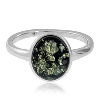 Zilveren ring met een Baltische barnsteen