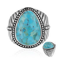 Zilveren ring met een Blauwe Kingman Mohave Turkoois (Art of Nature)