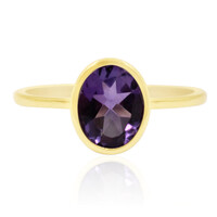 Gouden ring met een Zambia-amethist