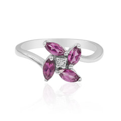 Zilveren ring met rhodolieten