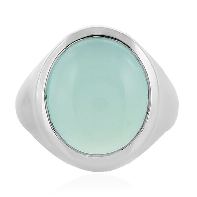 Zilveren ring met een Aqua Chalcedoon