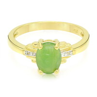 Zilveren ring met een keizerlijk chrysopraas