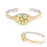 Zilveren armband met een Welo-opaal (Gems en Vogue)