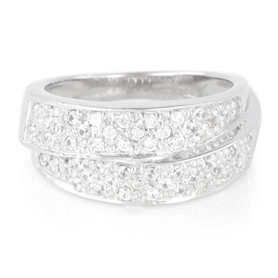 Zilveren ring met zirkonen
