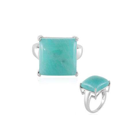 Zilveren ring met een amazoniet