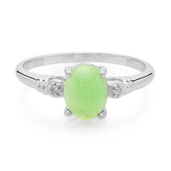 Zilveren ring met een keizerlijk chrysopraas