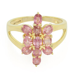 Gouden ring met Onverhitte Padparadscha Saffieren (AMAYANI)