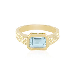 Zilveren ring met een hemel-blauwe topaas