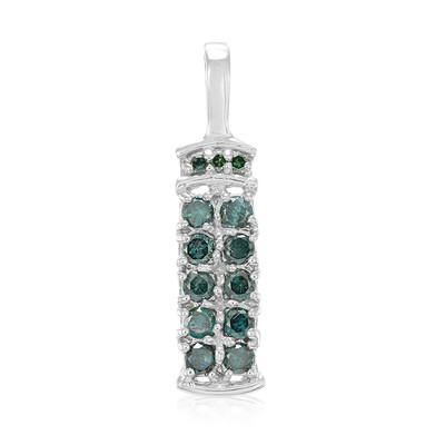 Zilveren hanger met Fancy diamanten