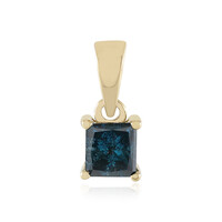 Gouden hanger met een I2 Blauwe Diamant