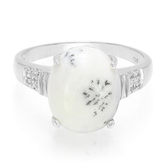 Zilveren ring met een dendrieten agaat