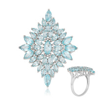 Zilveren ring met een Blauwe apatiet