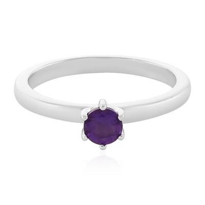 Zilveren ring met een amethist