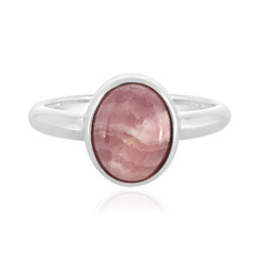 Zilveren ring met een rhodochrosiet