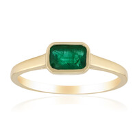 Gouden ring met een Zambia-smaragd