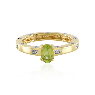 Zilveren ring met een peridoot