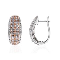 Gouden oorbellen met I1 Roze Diamanten (CIRARI)