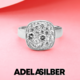 Zilveren ring met zirkonen (Adela Silber)