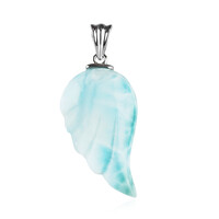 Zilveren hanger met een larimar