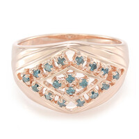Zilveren herenring met Fancy diamanten