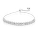 Zilveren armband met witte topaasstenen