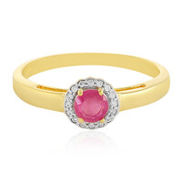 Zilveren ring met een Madagaskar Roze Saffier