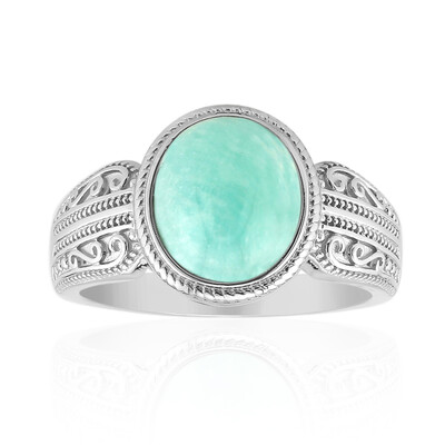 Zilveren ring met een amazoniet