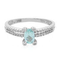 Zilveren ring met een Groene fluor apatiet