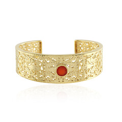 Messing armband met een Rode onyx (Juwelo Style)