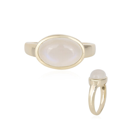 Gouden ring met een Blauwe Maansteen (KM by Juwelo)