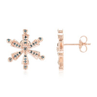 Zilveren oorbellen met Fancy diamanten