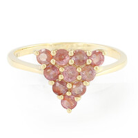 Gouden ring met Onverhitte Padparadscha Saffieren (AMAYANI)