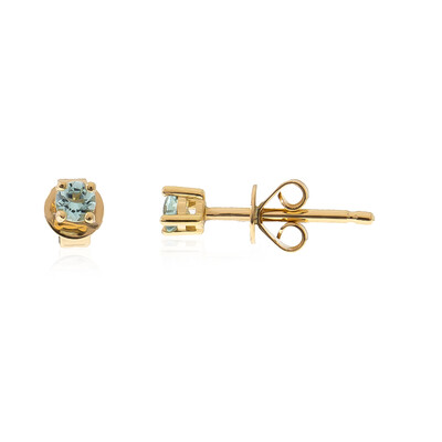 Gouden oorbellen met Paraiba toermalijnen