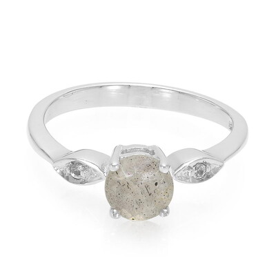 Zilveren ring met een spectroliet