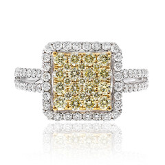 Gouden ring met gele SI1 diamanten (CIRARI)