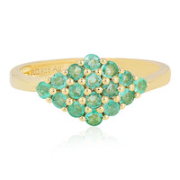 Zilveren ring met Columbiaanse smaragden