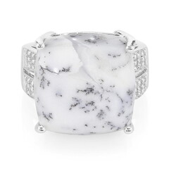 Zilveren ring met een dendrieten agaat